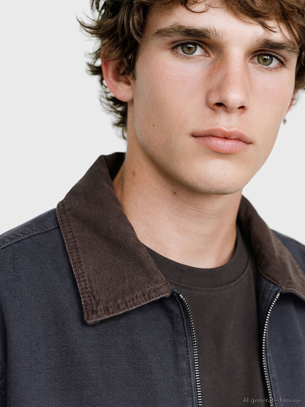 İndigo Standart Kalıp Kadife Yaka Erkek Ceket-2