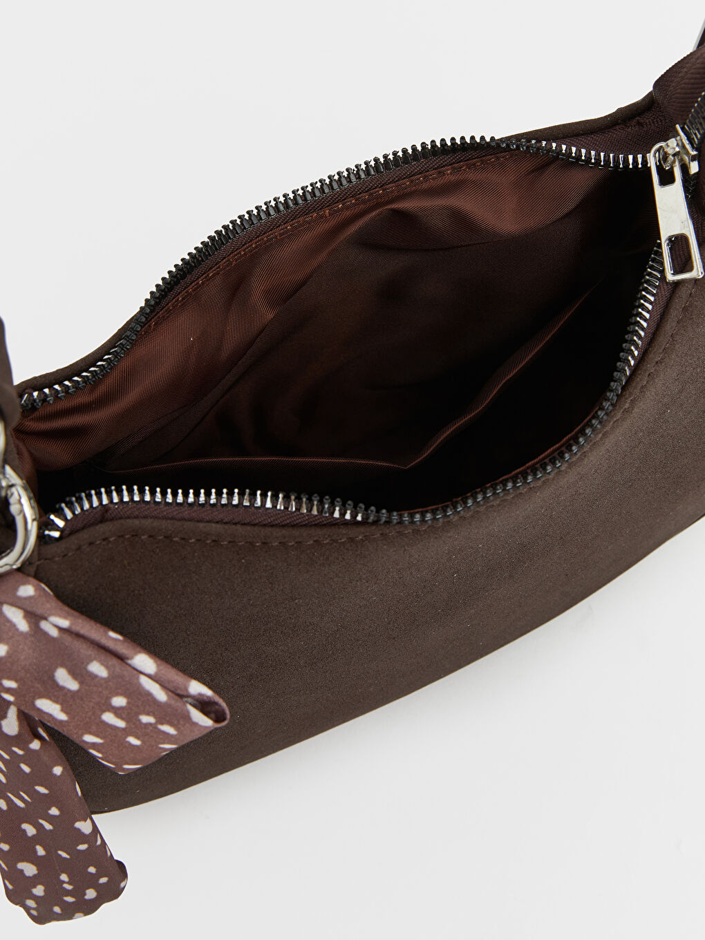 Kahverengi Süet Görünümlü Kadın Omuz Çantası-3