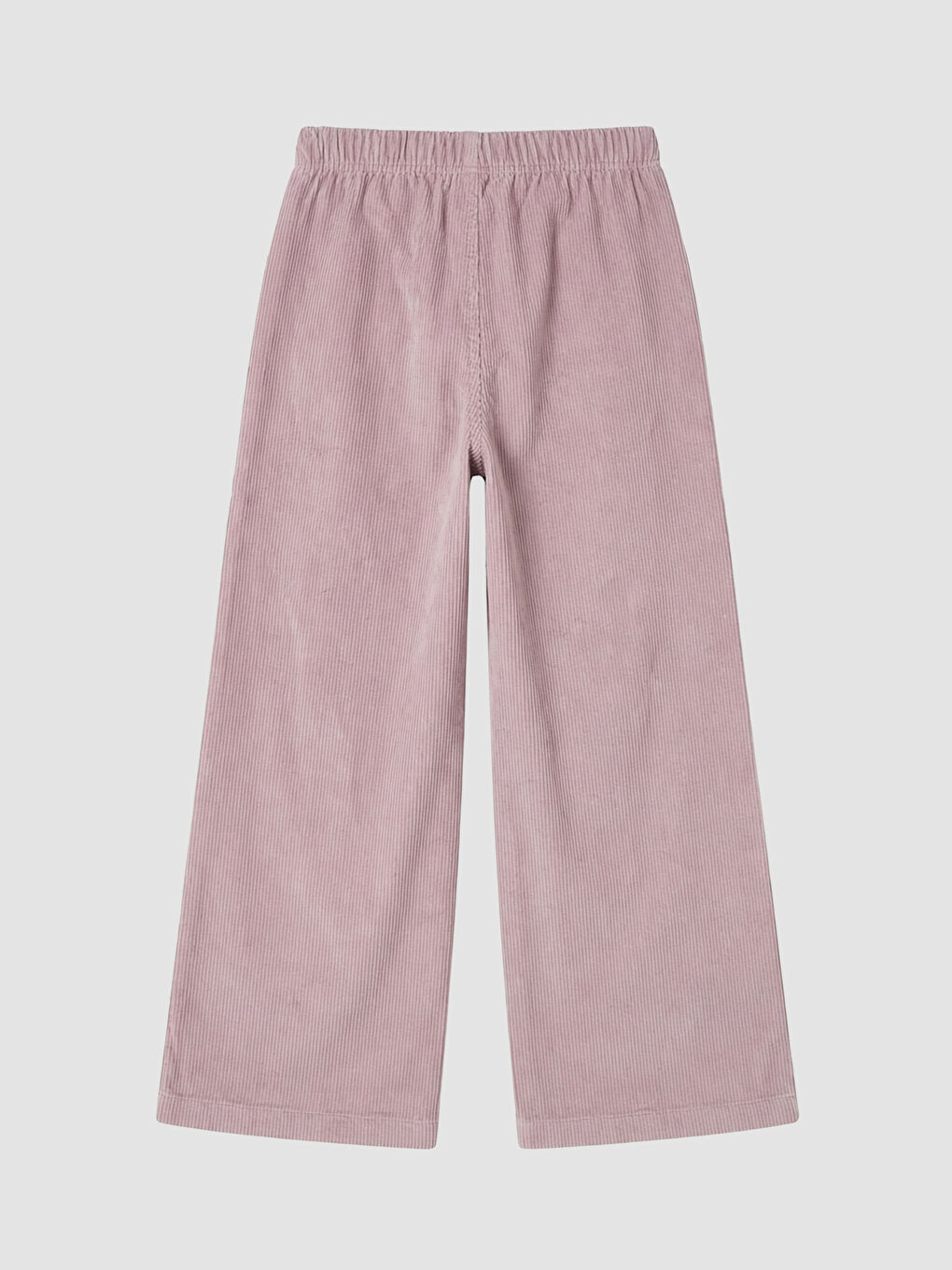 Pembe Beli Lastikli Kadife Kız Çocuk Pantolon-1