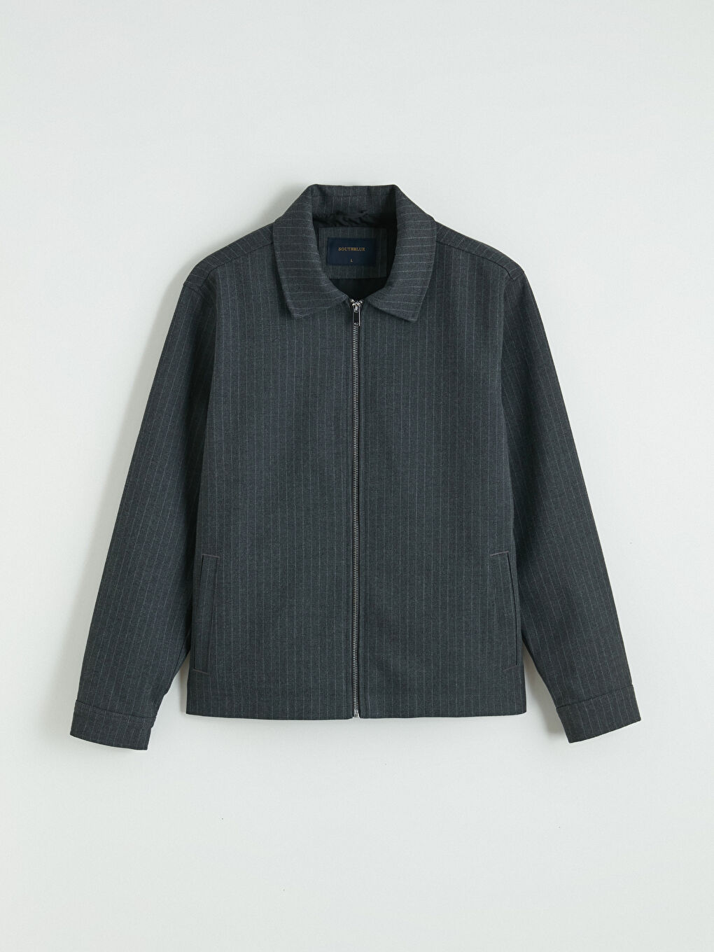 Antrasit Standart Kalıp Gömlek Yaka Erkek Mont