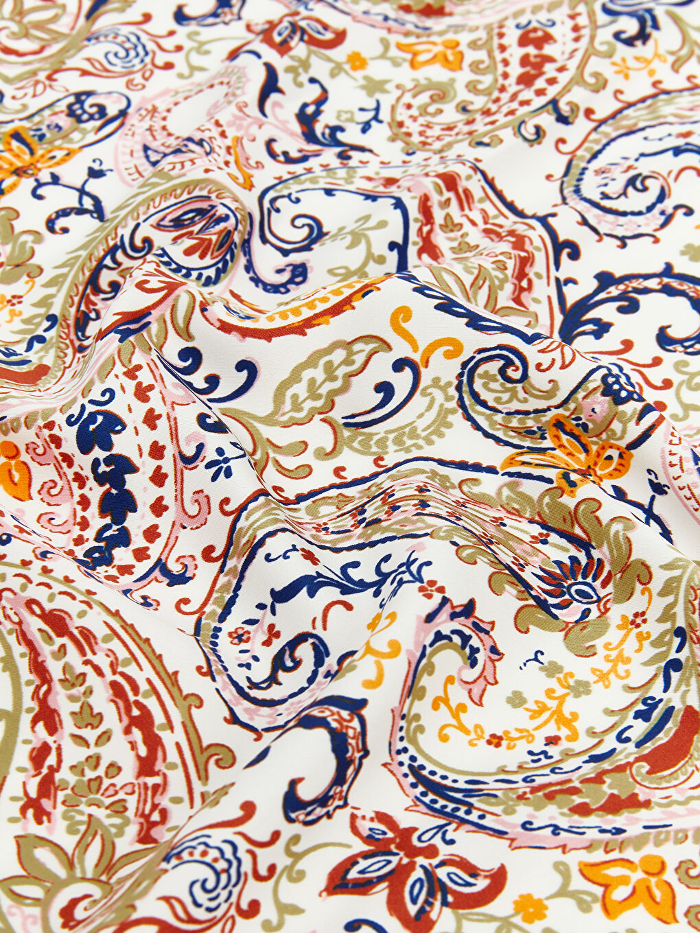 Ekru Desenli Kadın Fular-5