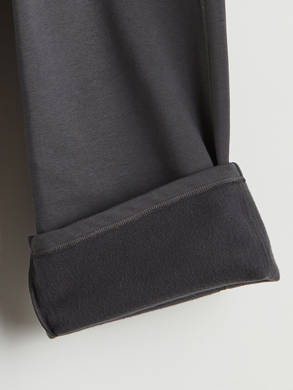 Antrasit Beli Lastikli Baskılı Kız Çocuk Kalın Eşofman Altı-2