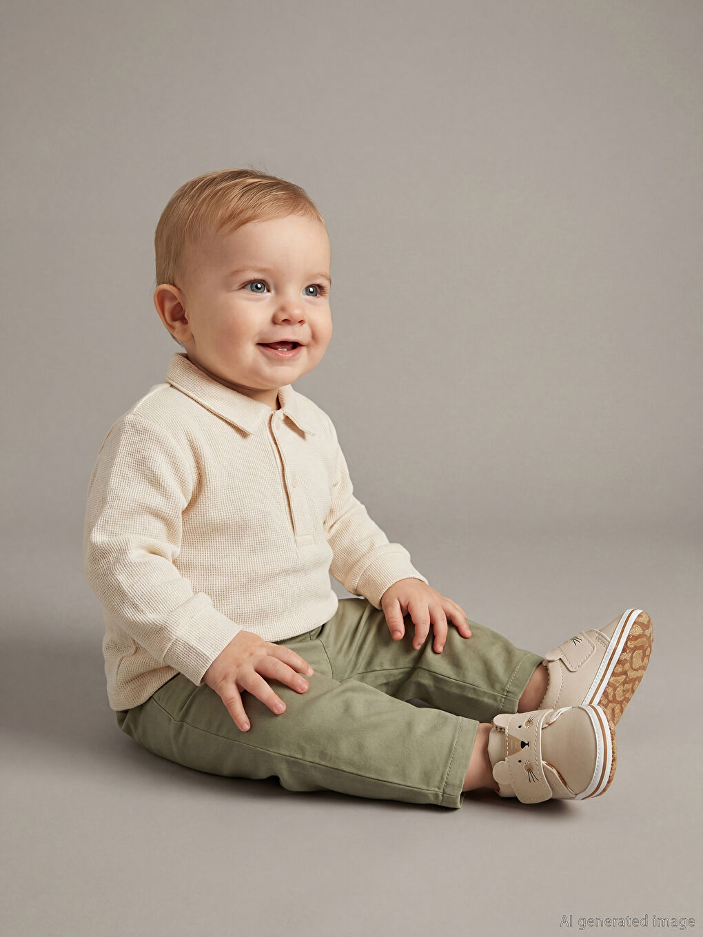 Polo Collar Baby Boy T-shirt and Trousers