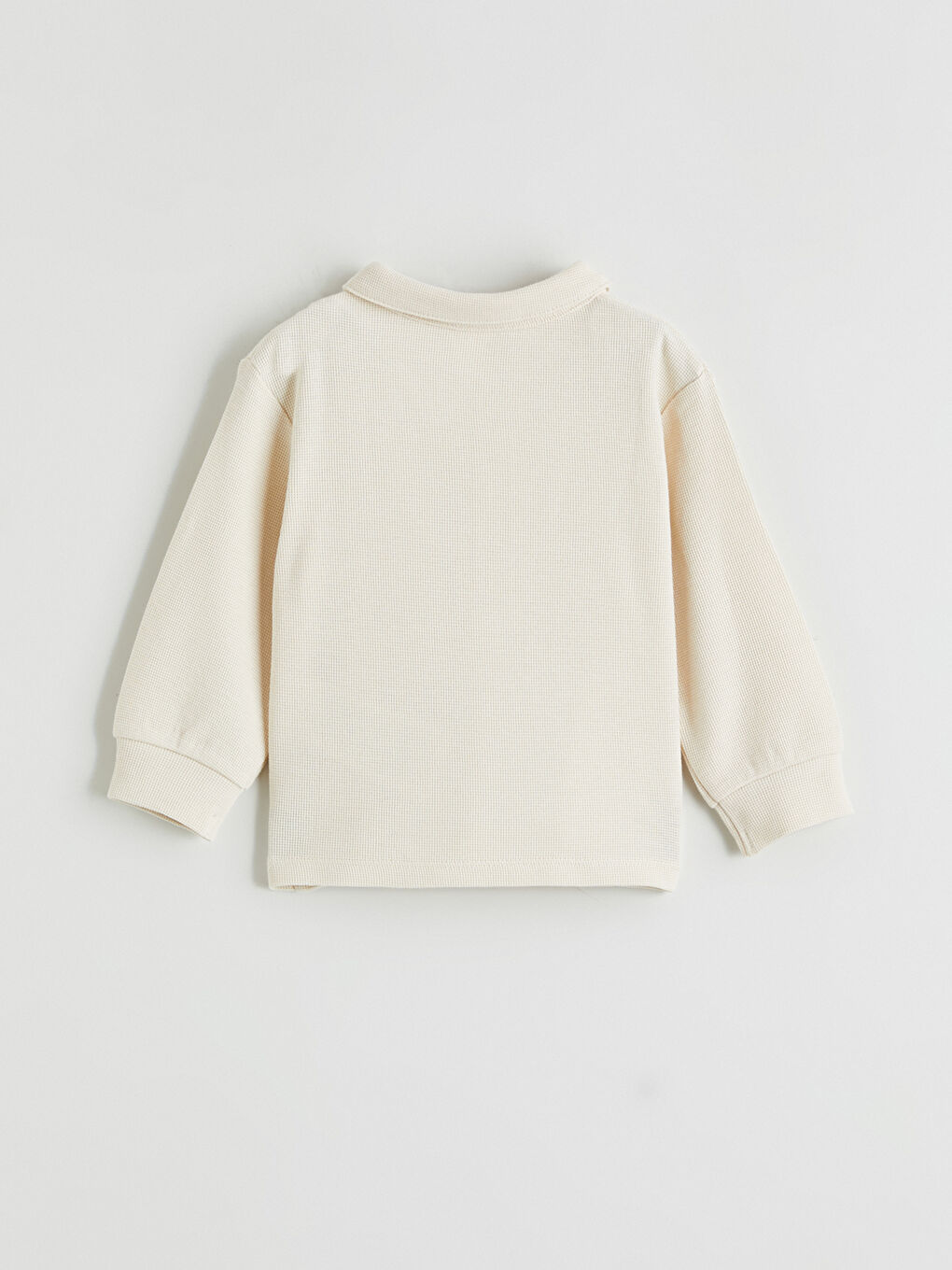 Bej Polo Yaka Erkek Bebek Tişört ve Pantolon-3