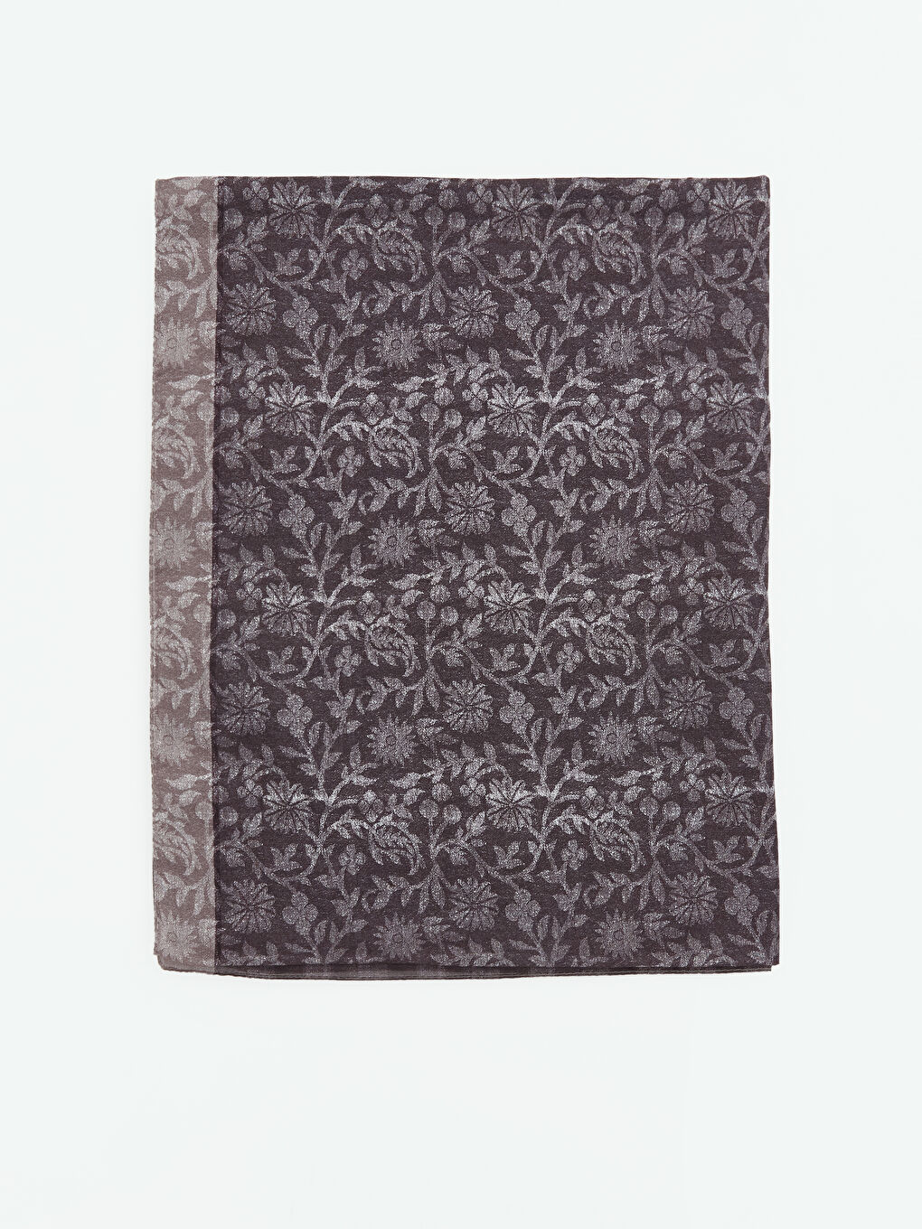 Kahverengi Desenli Kadın Şal-1