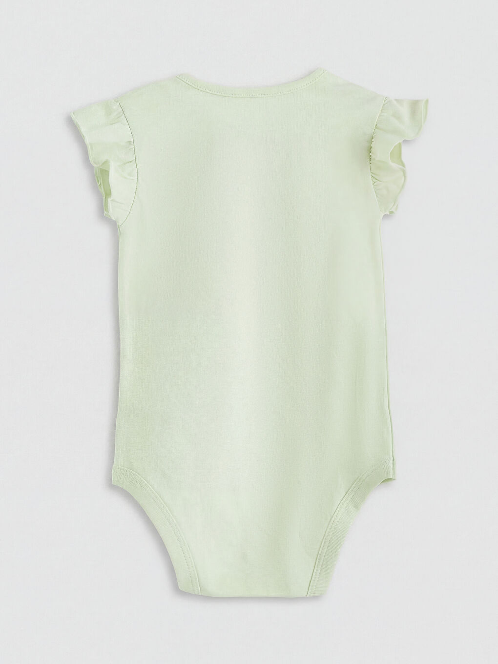 Yeşil Minnie Mouse Baskılı Kız Bebek Çıtçıtlı Body 2'li-2