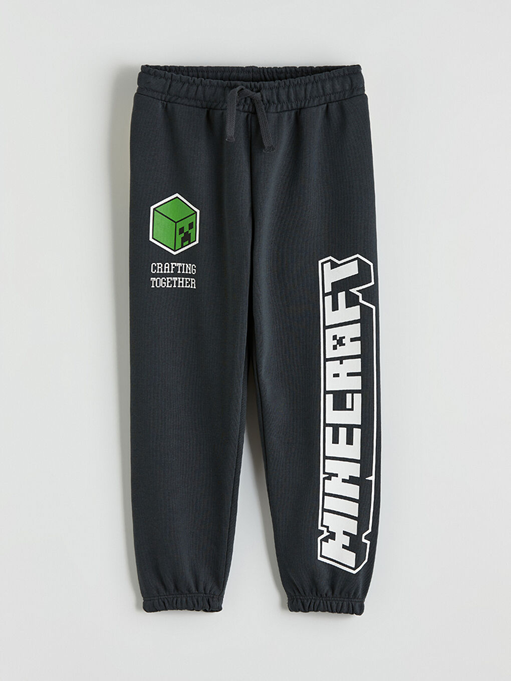 Antrasit Minecraft Baskılı Erkek Çocuk Jogger Eşofman Altı