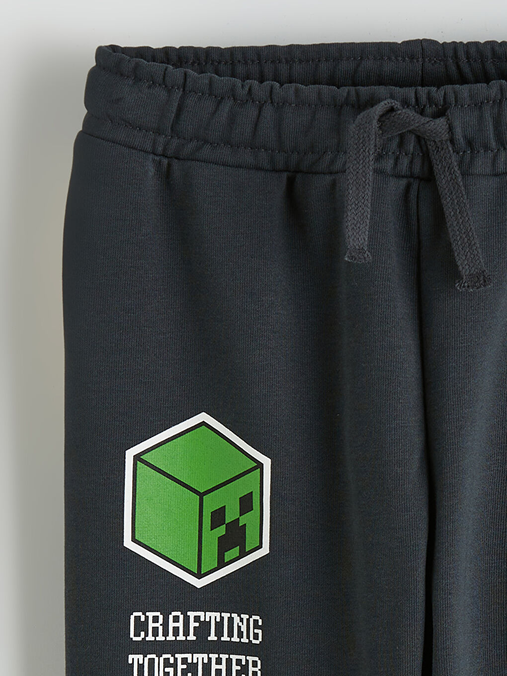 Antrasit Minecraft Baskılı Erkek Çocuk Jogger Eşofman Altı-1