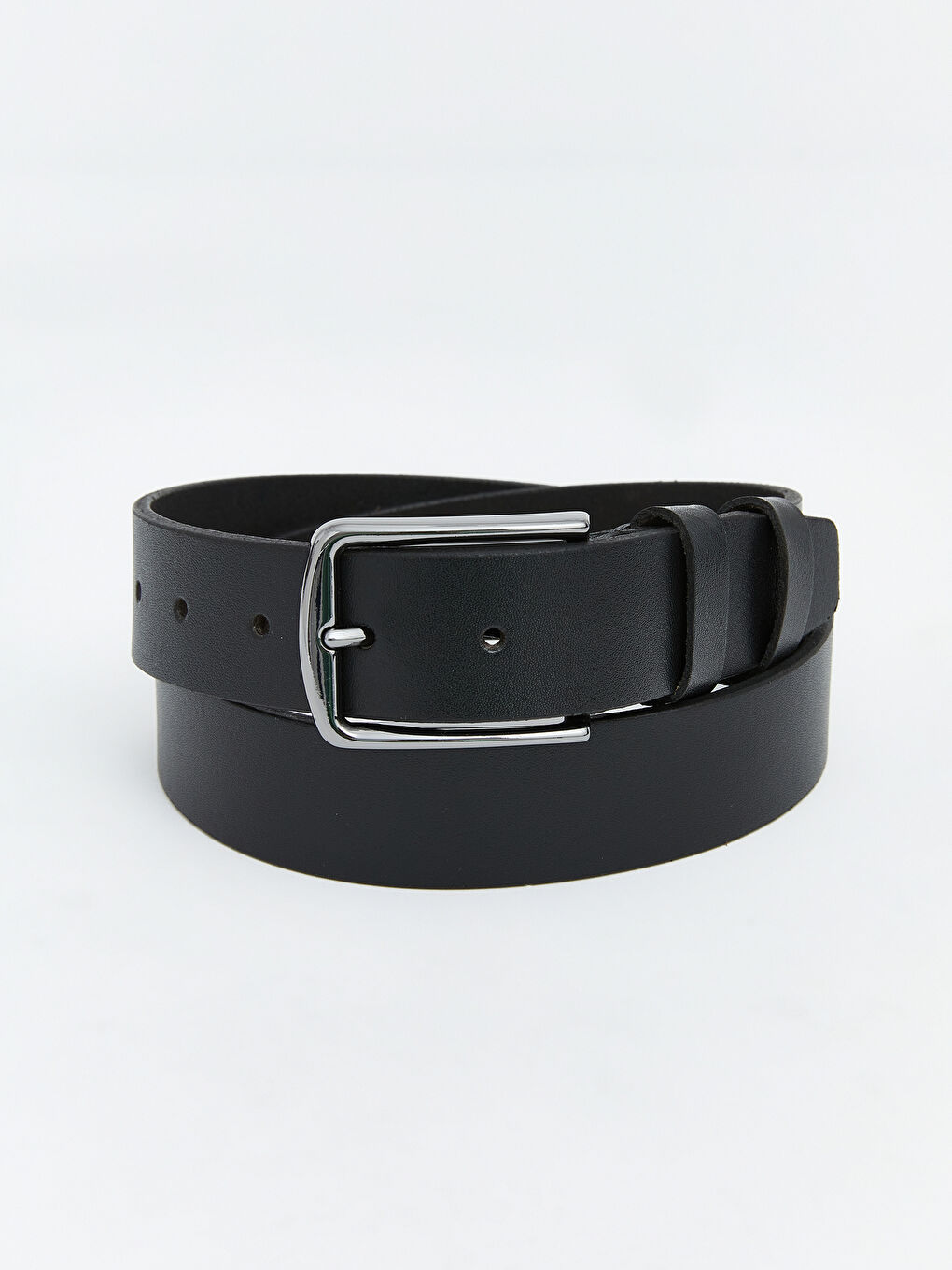 Siyah Deri Görünümlü Erkek Kemer