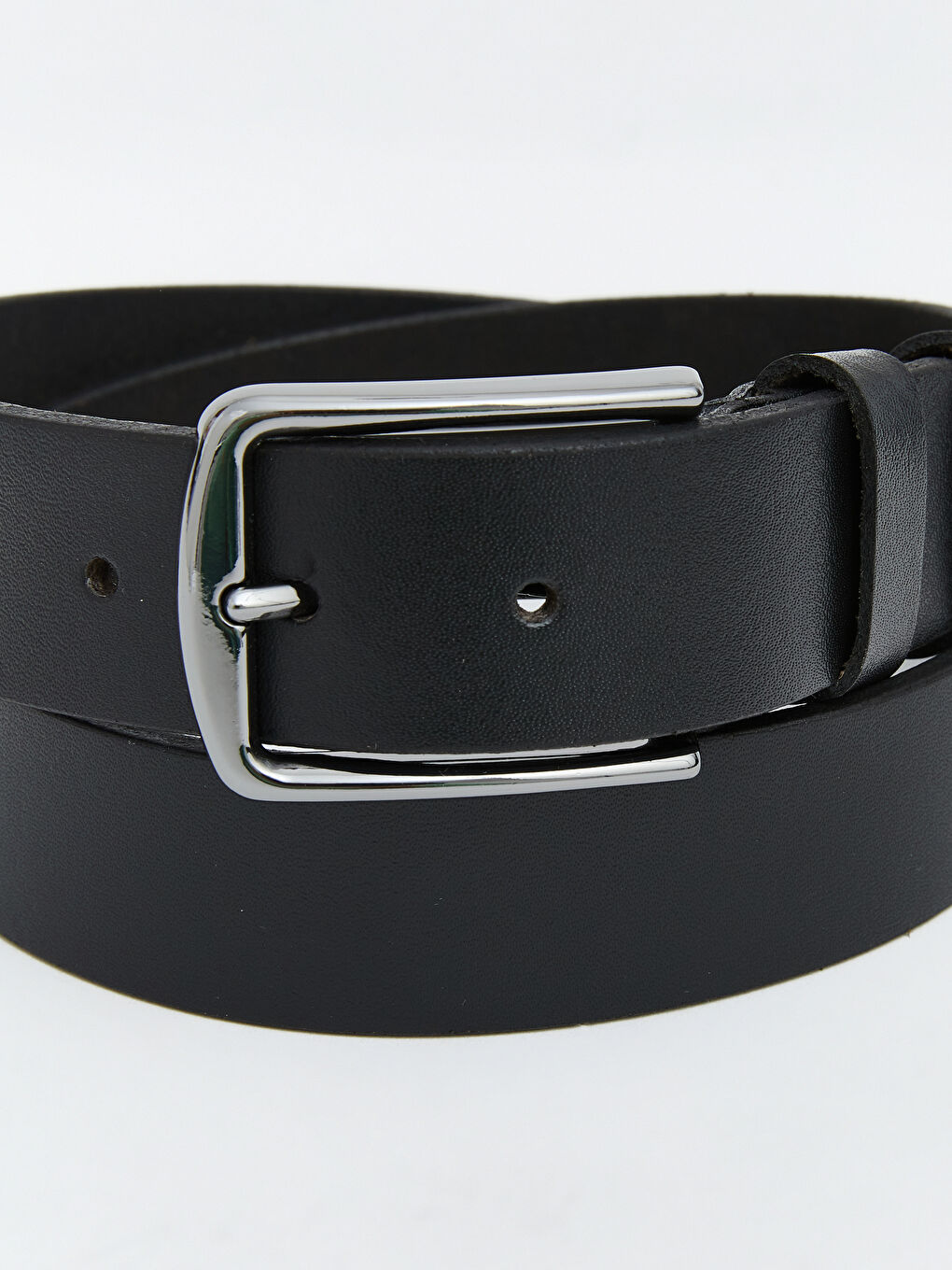 Siyah Deri Görünümlü Erkek Kemer-3