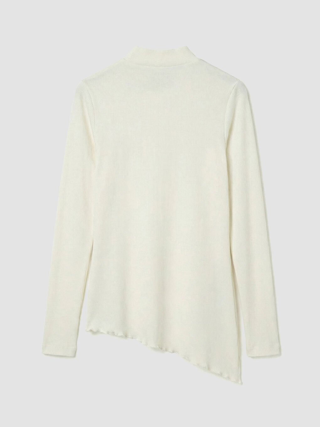 Ekru Dik Yaka Fitilli Kadın Body-1