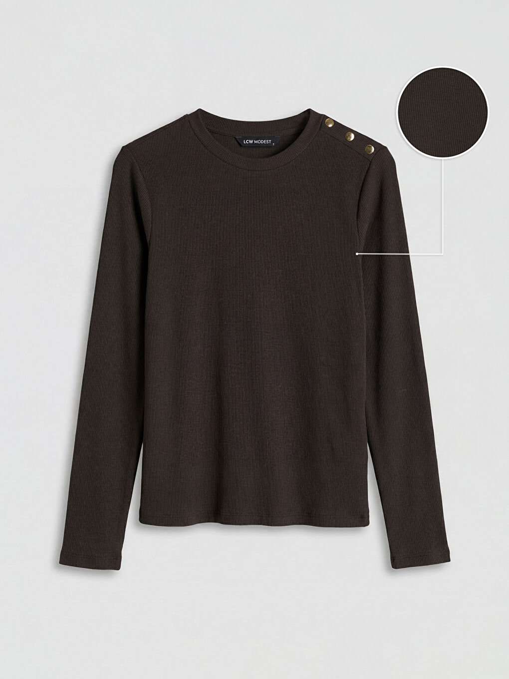 Kahverengi Bisiklet Yaka Kadın Body