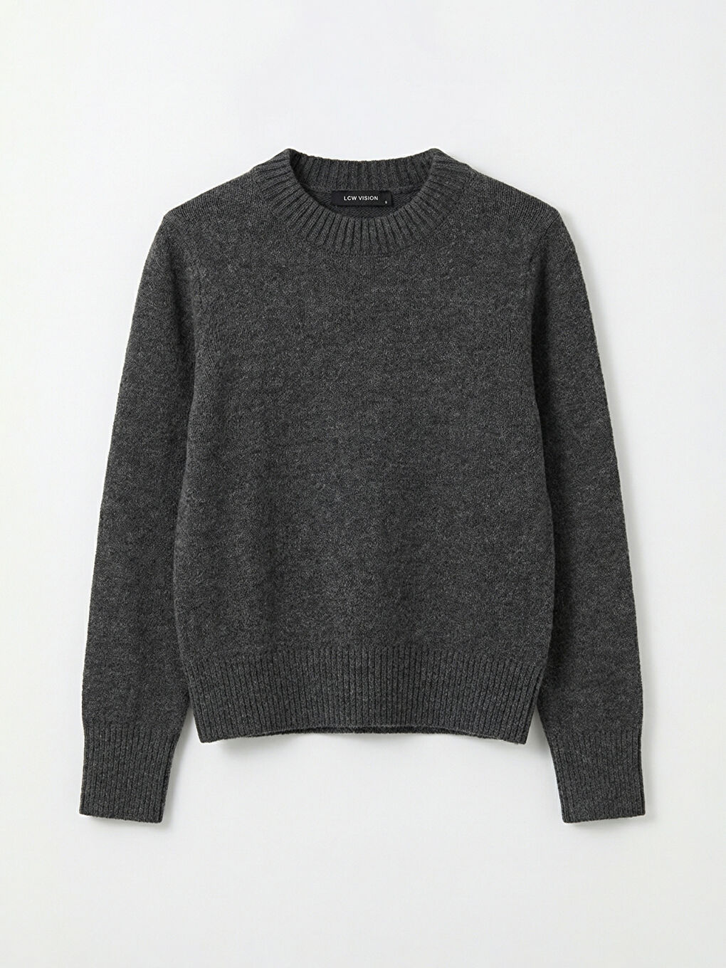 Antrasit Bisiklet Yaka Kadın Triko Kazak