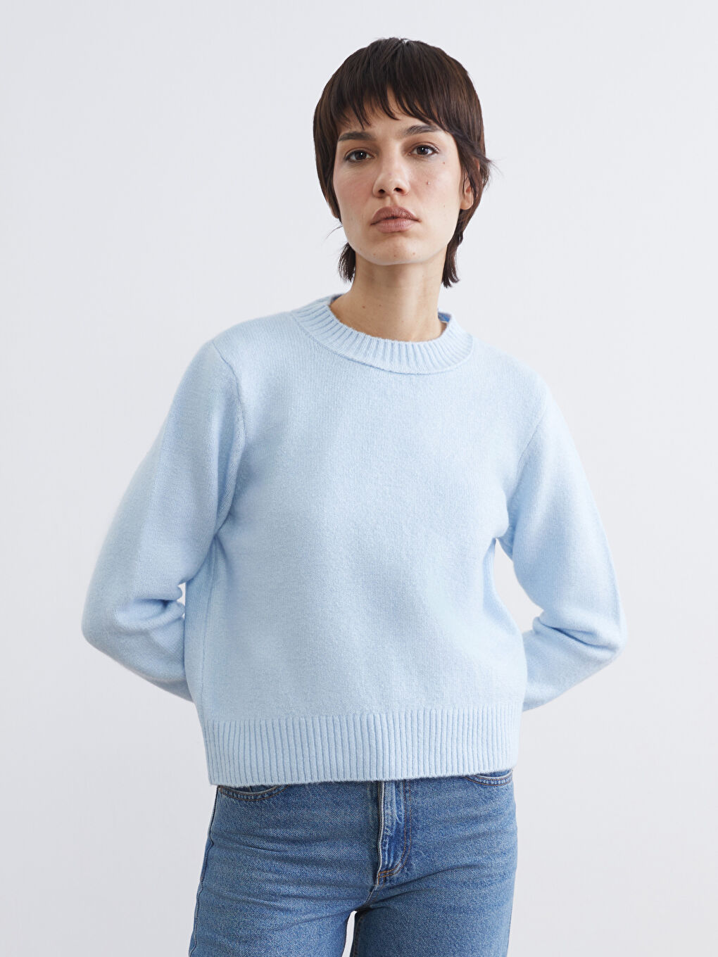 Mavi Bisiklet Yaka Kadın Triko Kazak