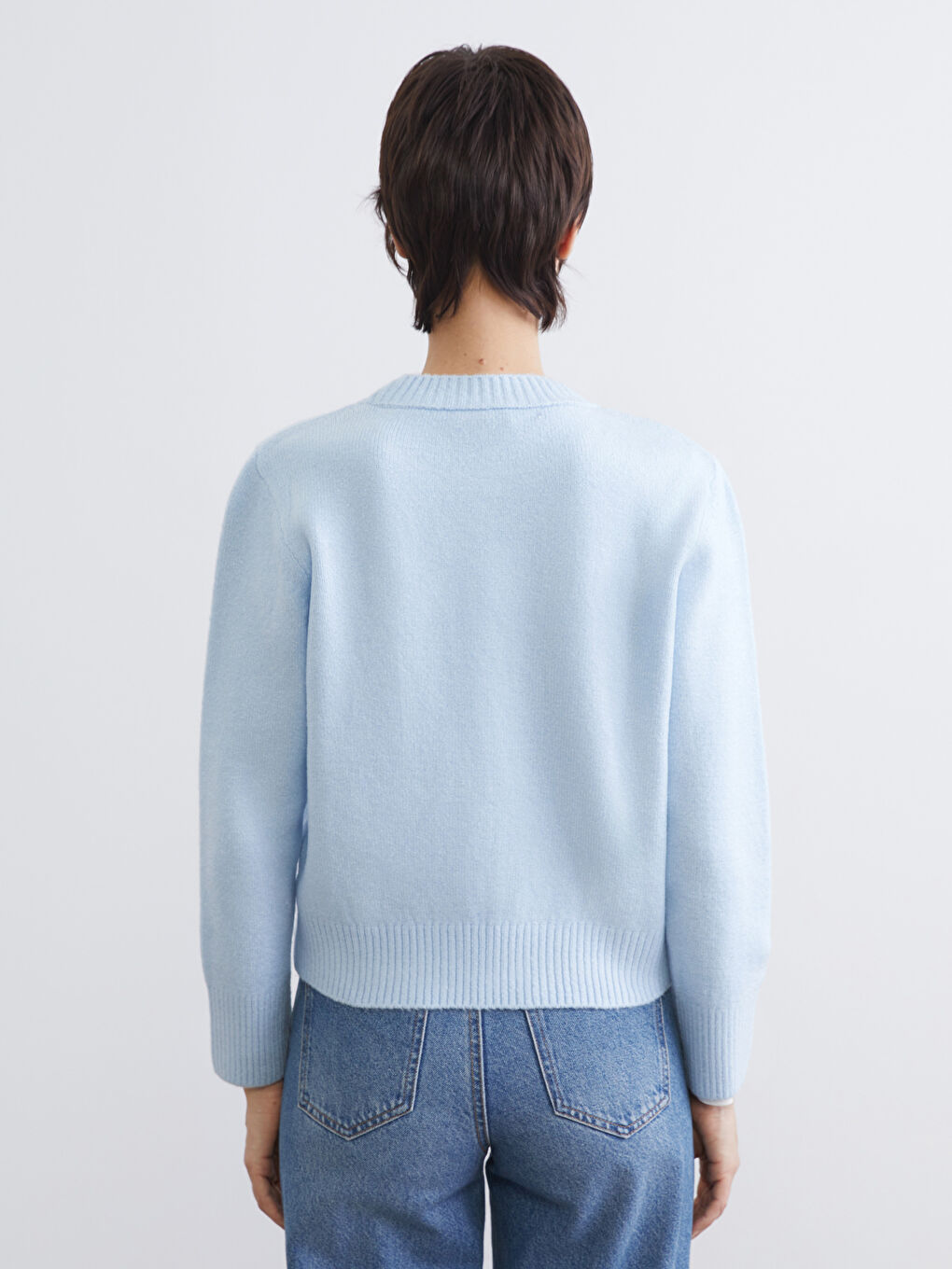 Mavi Bisiklet Yaka Kadın Triko Kazak-3