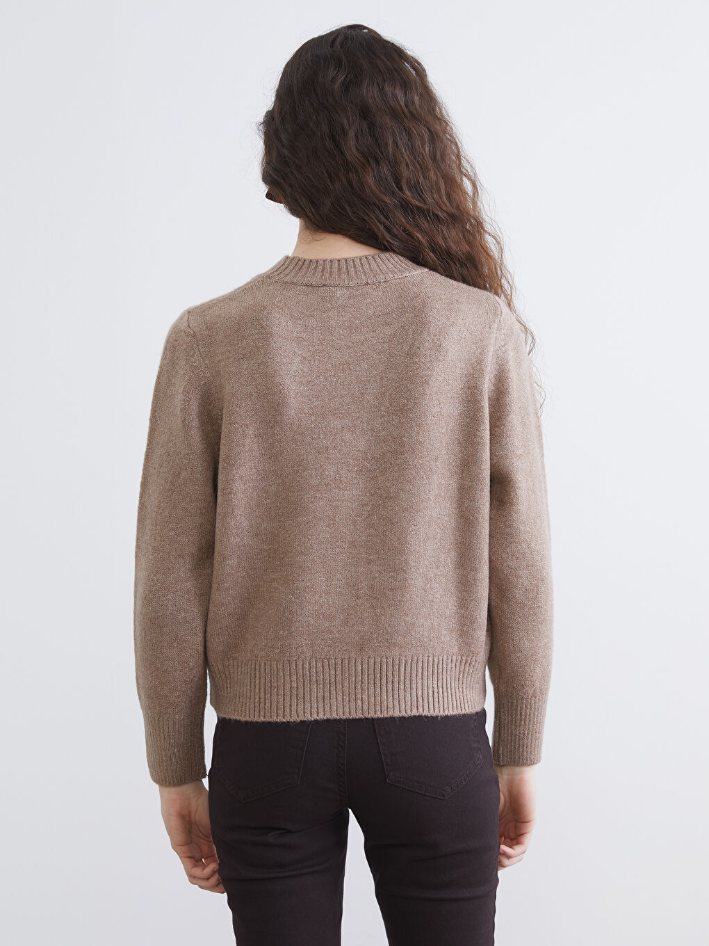 Women's Crew Neck Knit Sweater  -3