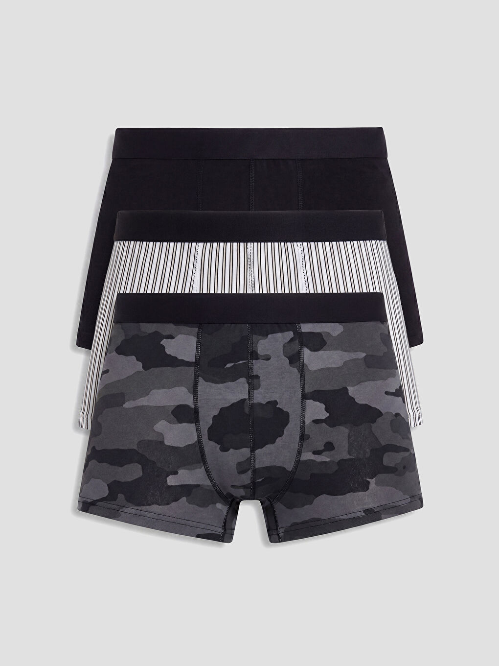 Karışık Pamuklu Esnek Erkek Boxer 3'lü