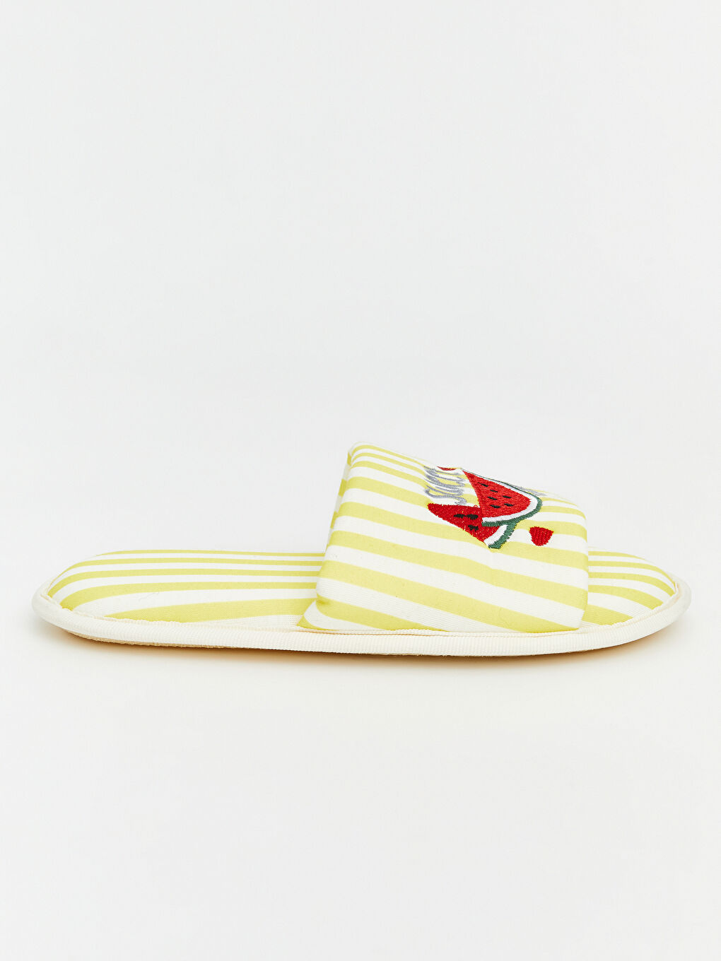 Sarı Karpuz Nakışlı Kadın Ev Terliği-2