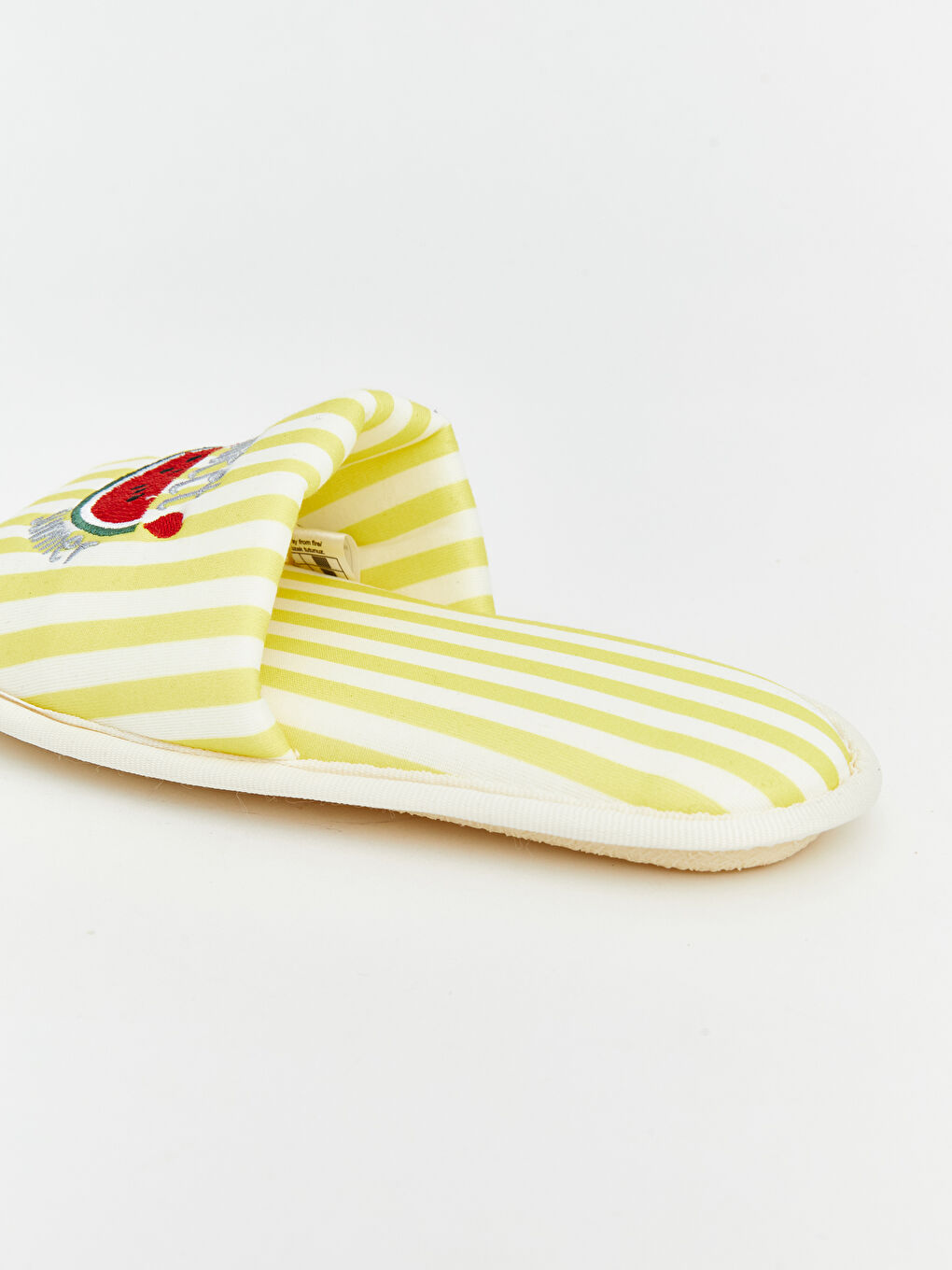 Sarı Karpuz Nakışlı Kadın Ev Terliği-5