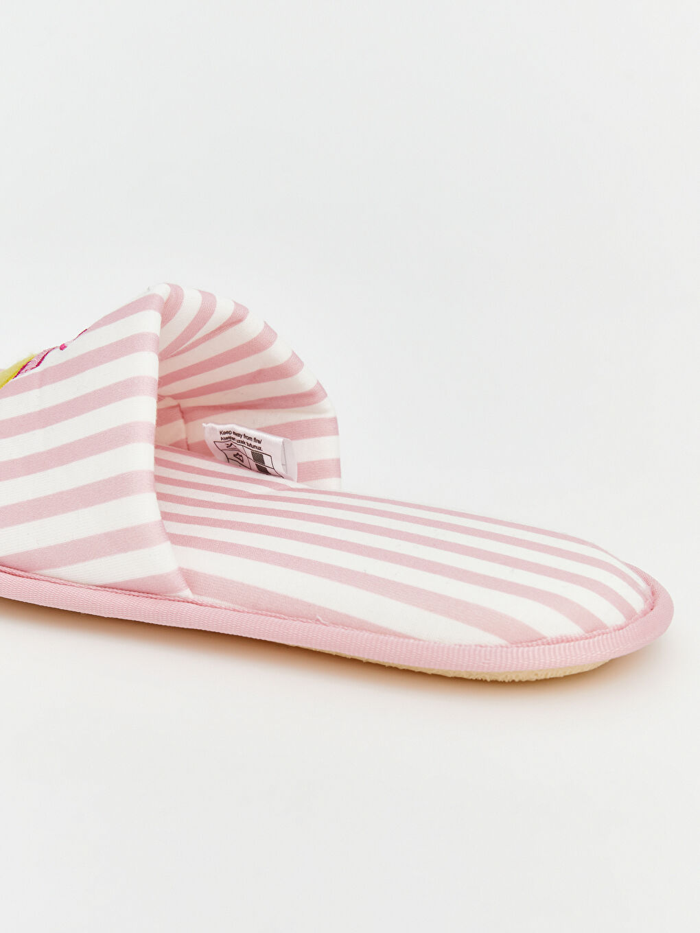 Pembe Limon Nakışlı Kadın Ev Terliği-5