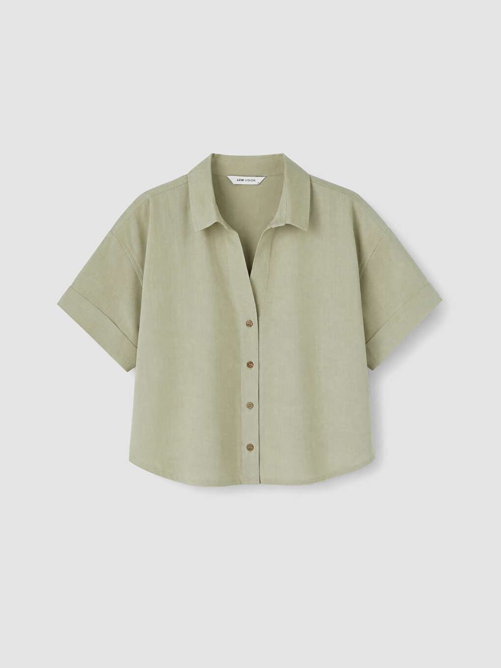 Striped Linen-look Oversize Women's Shirt-4