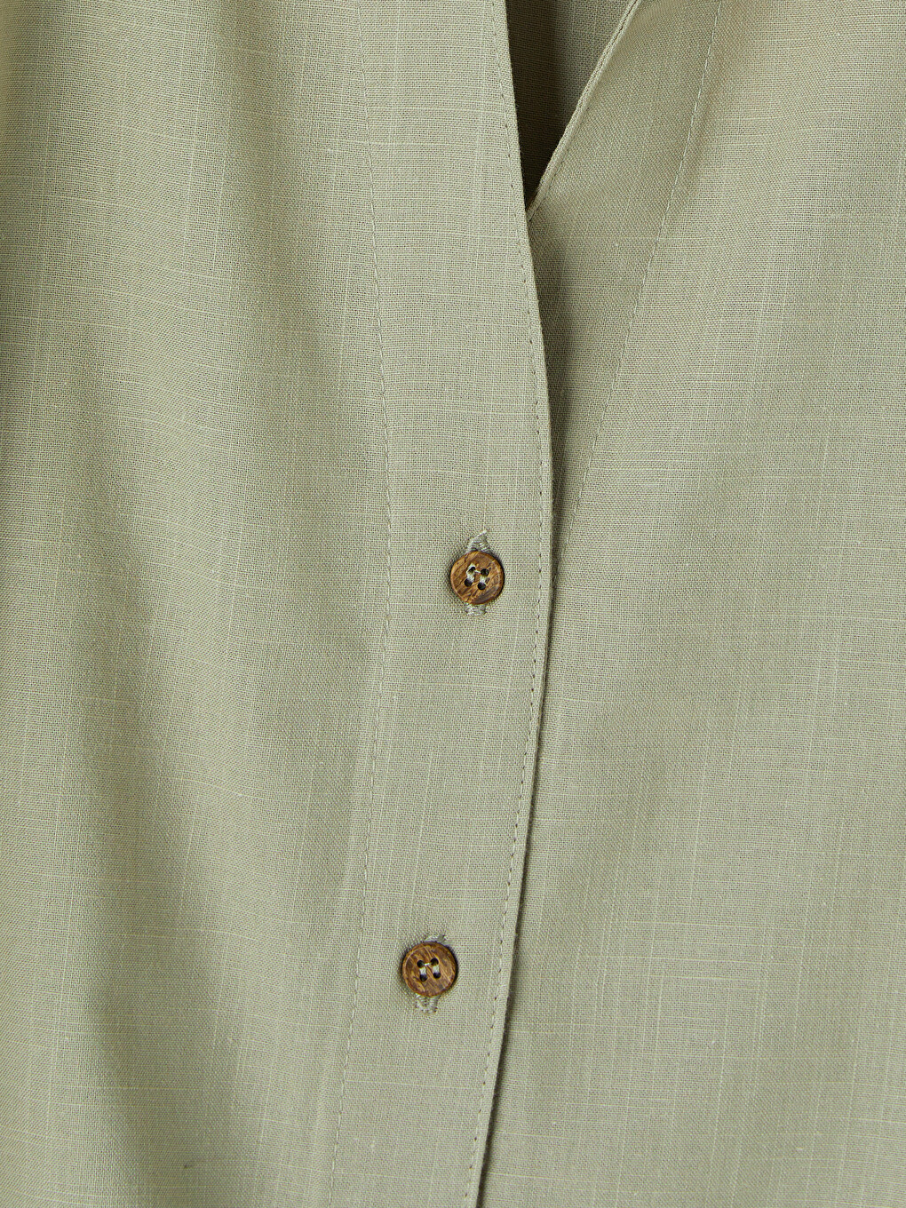 Striped Linen-look Oversize Women's Shirt-5