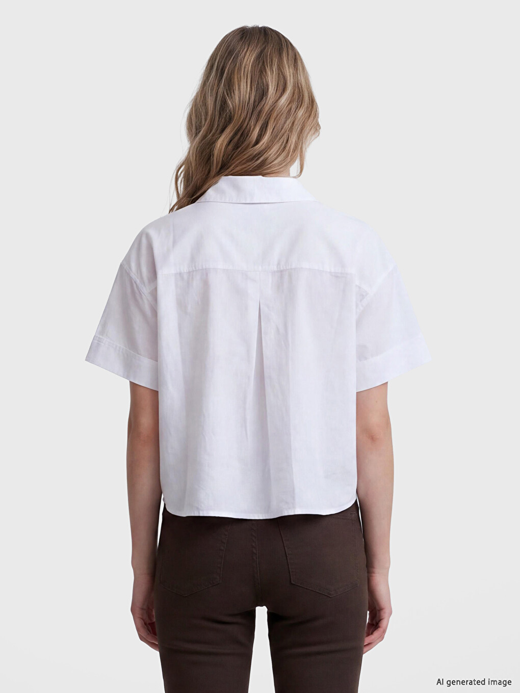 Striped Linen-look Oversize Women's Shirt-2
