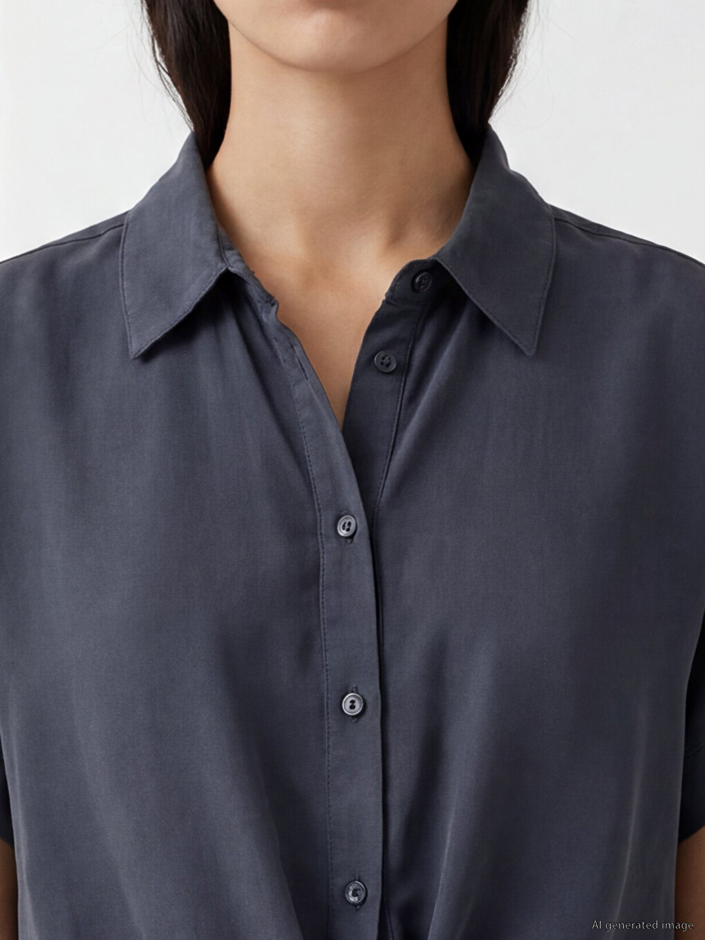 Tie Front Women's Shirt-2