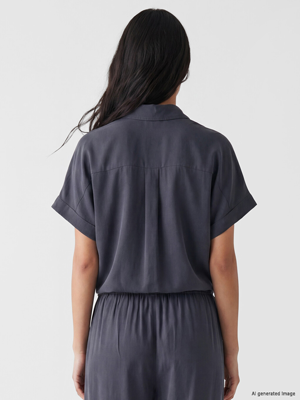 Tie Front Women's Shirt-3