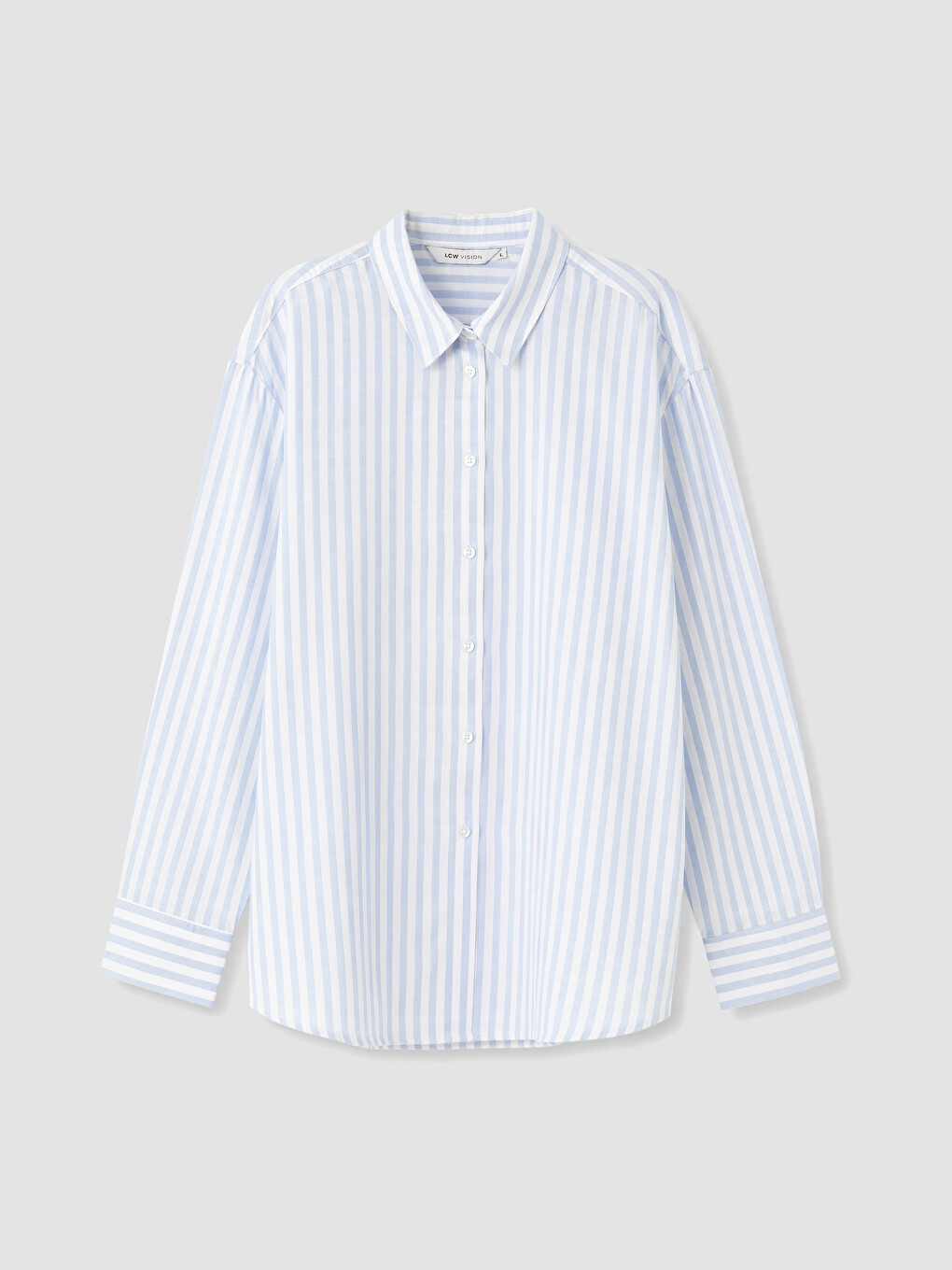 Striped Oversize Poplin Women's Shirt-4