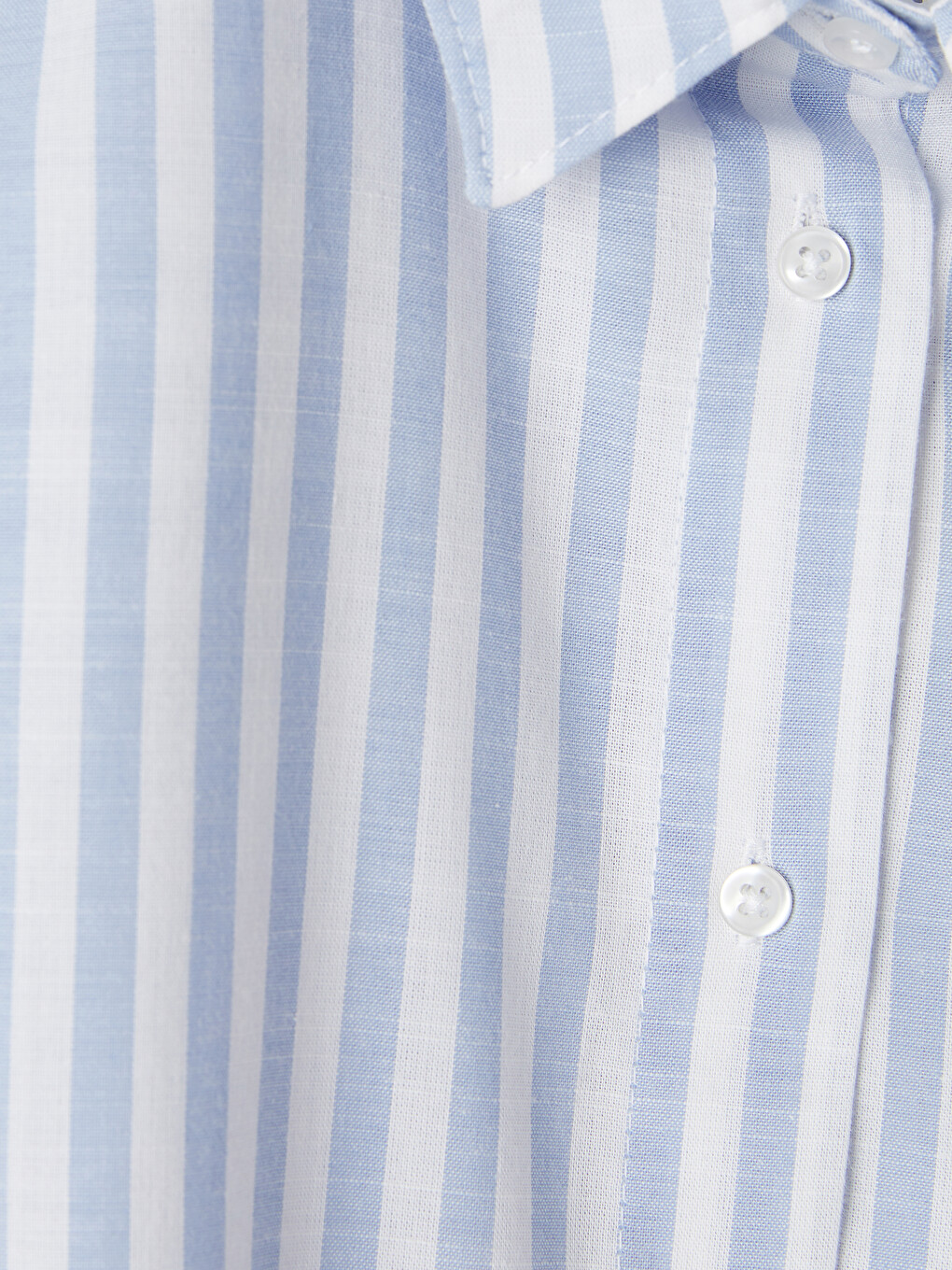 Striped Oversize Poplin Women's Shirt-5