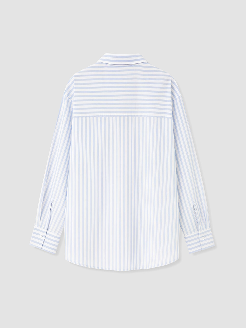 Striped Oversize Poplin Women's Shirt-7