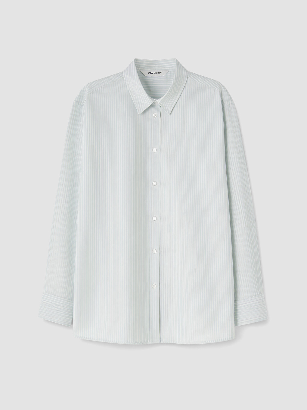 Striped Oversize Poplin Women's Shirt-4