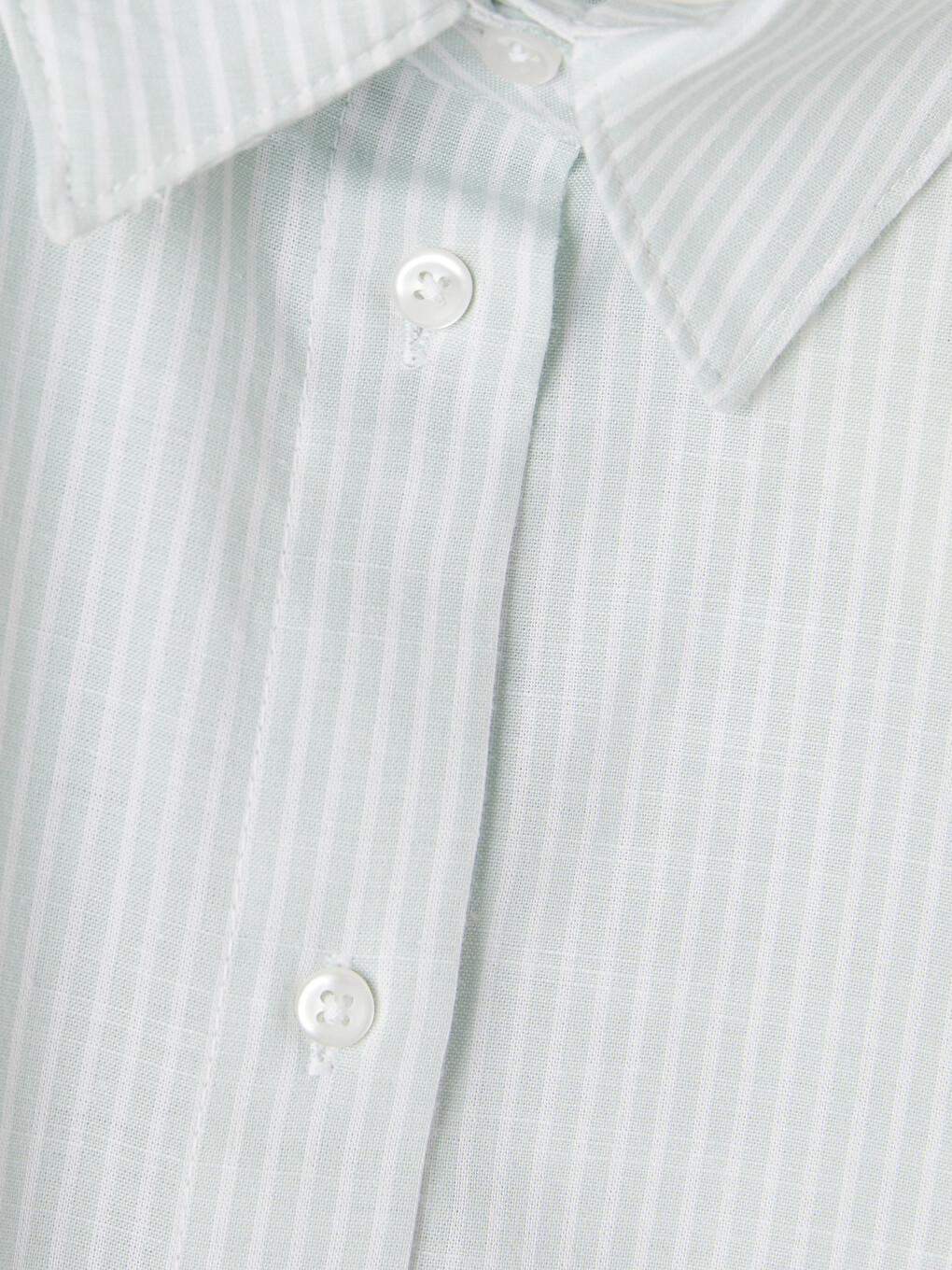 Striped Oversize Poplin Women's Shirt-5