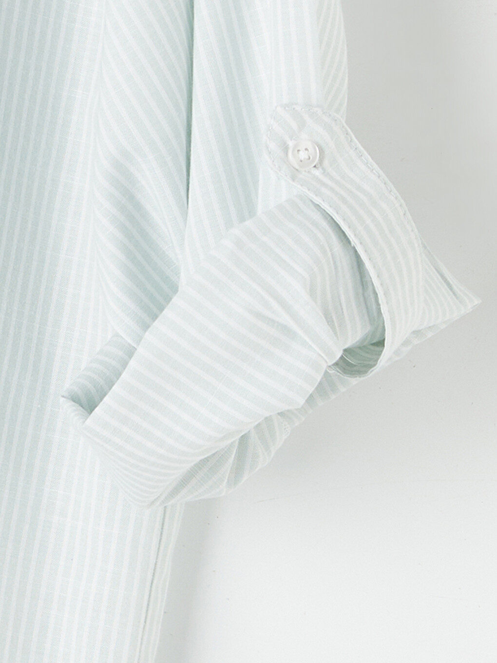 Striped Oversize Poplin Women's Shirt-6