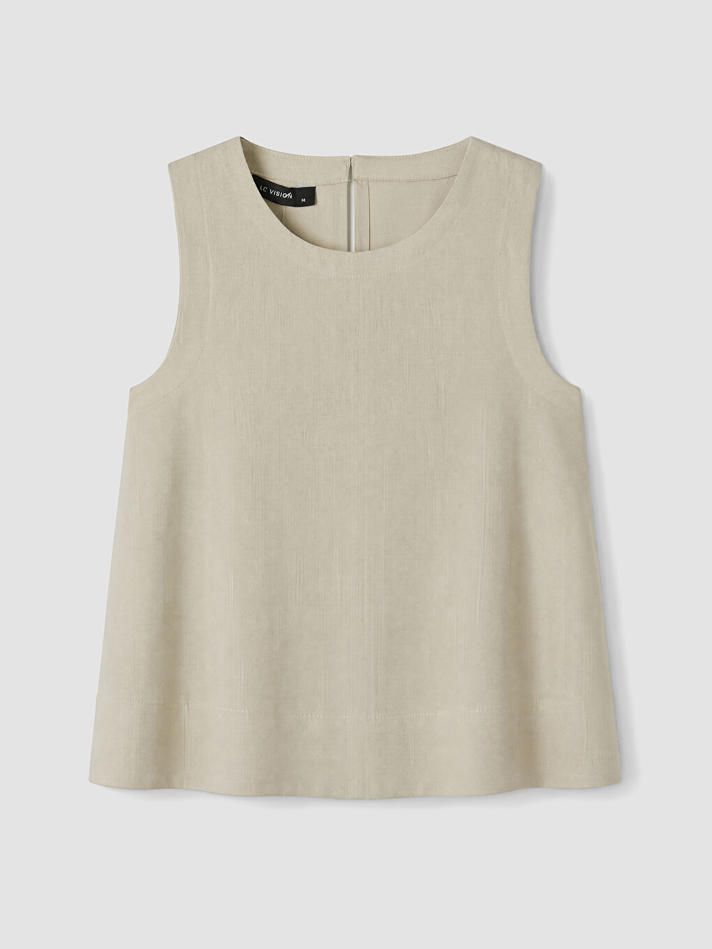 Crew Neck Linen Blend Blouse-4