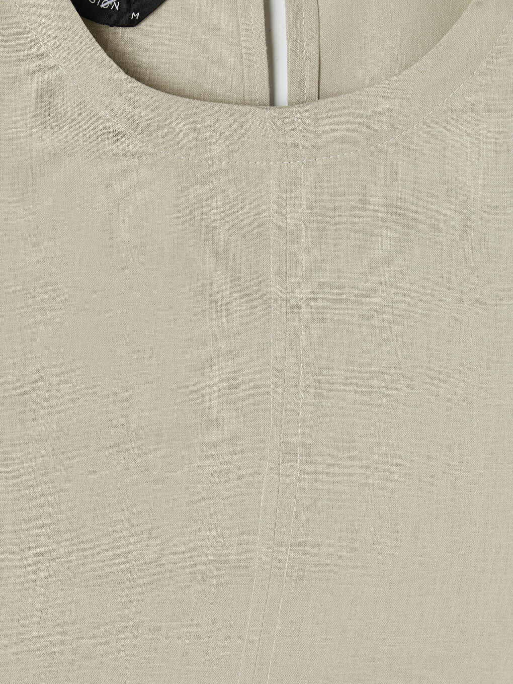 Crew Neck Linen Blend Blouse-5