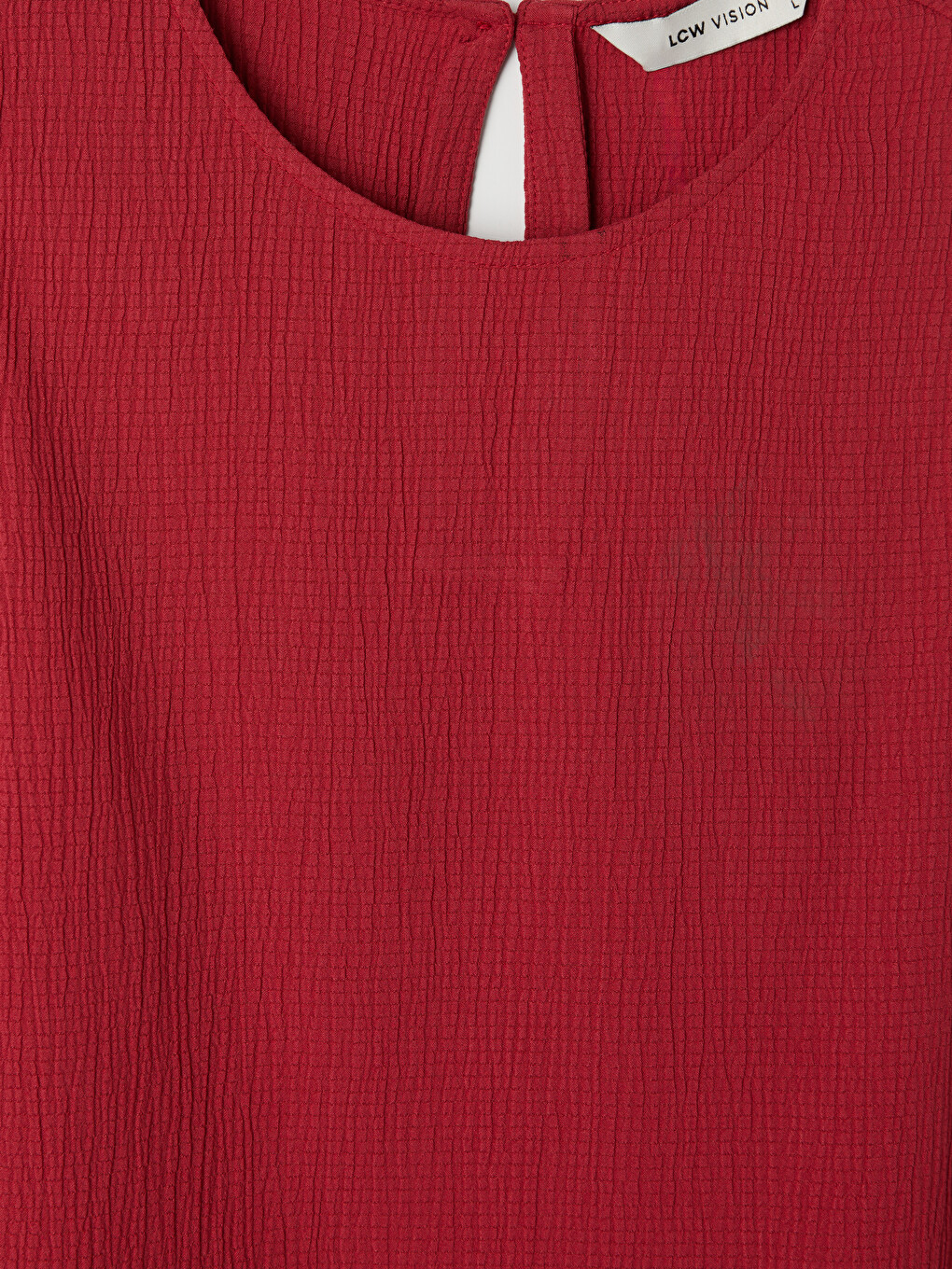 Crew Neck Krinkle Blouse-2
