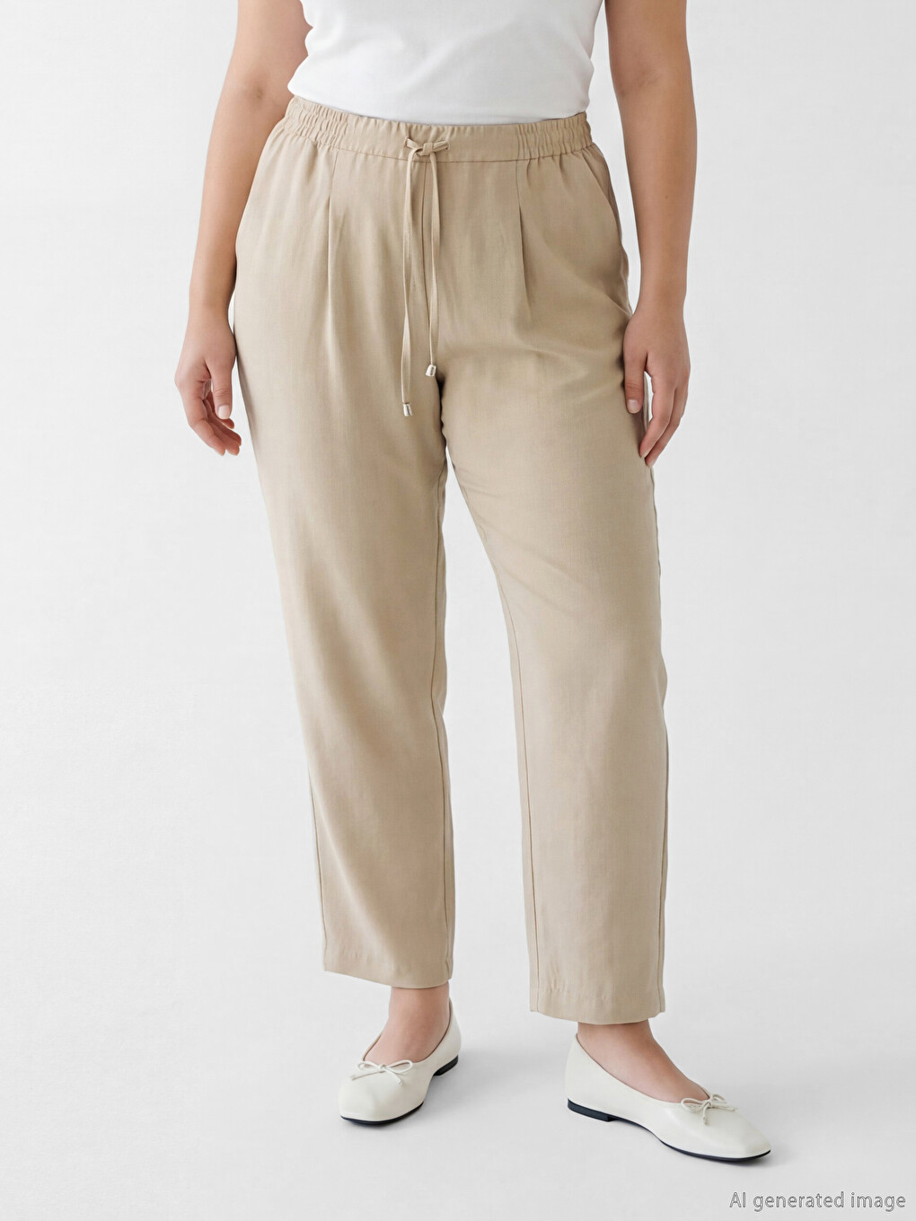 Elastic Waist Women's Trousers-1