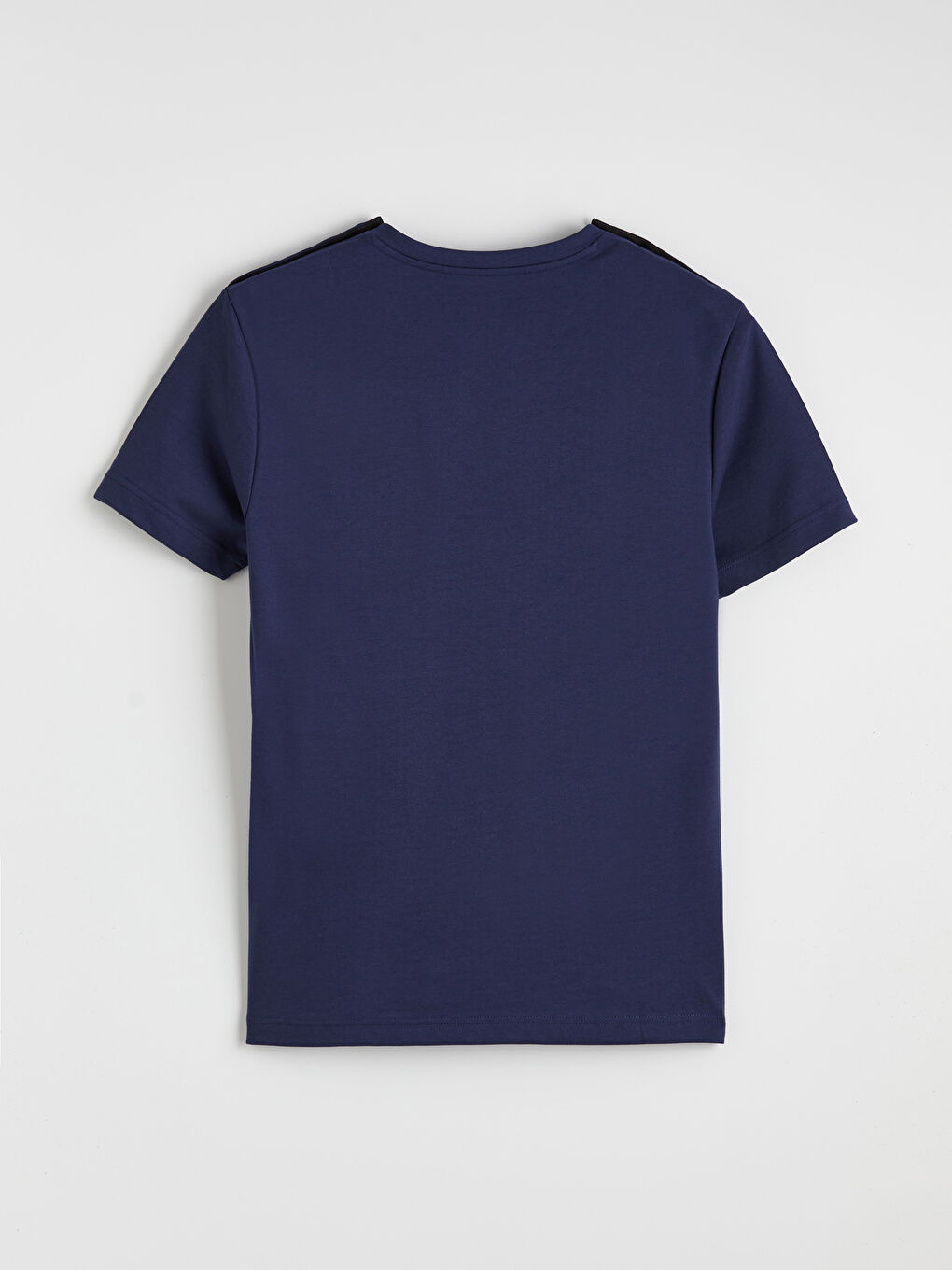 Lacivert Kolay Giyilebilir Bisiklet Yaka Erkek Tişört-4