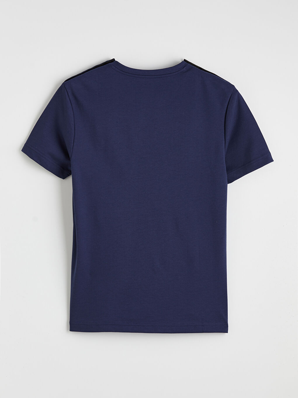 Lacivert Kolay Giyilebilir Bisiklet Yaka Erkek Tişört-2