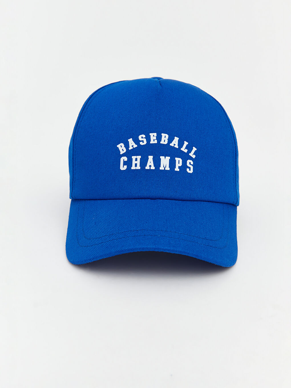 Mavi Yazı Nakışlı Erkek Çocuk Kep Şapka 