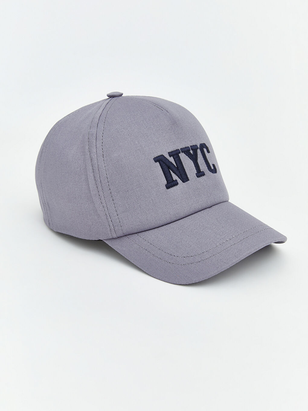 Gri NYC Nakışlı Erkek Çocuk Kep Şapka-1