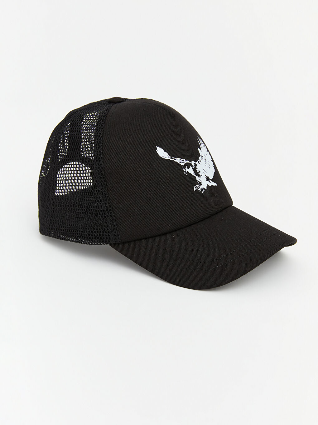 Siyah Baskılı Erkek Çocuk Kep Şapka-1