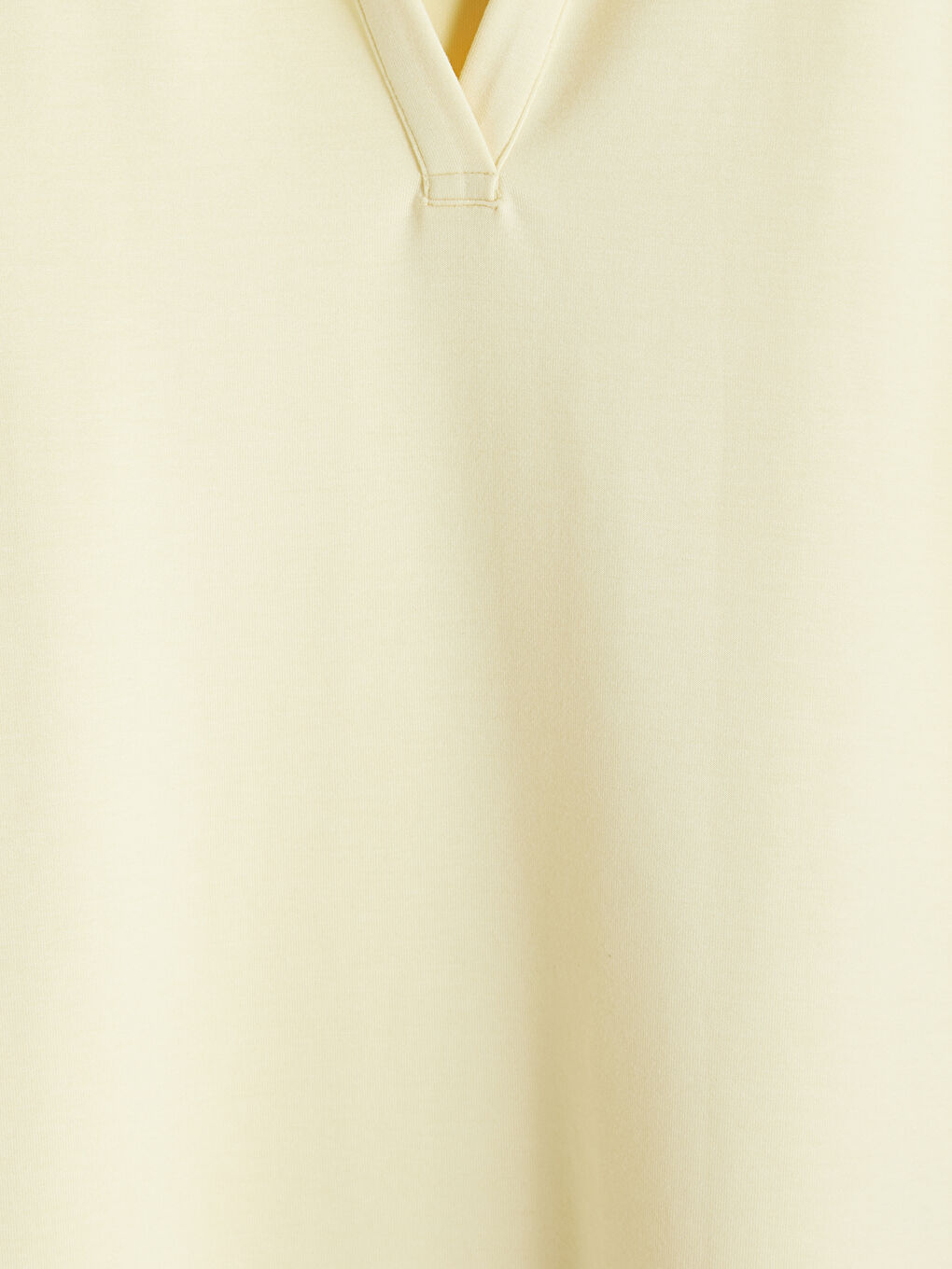 Sarı Polo Yaka Kadın Tişört-2