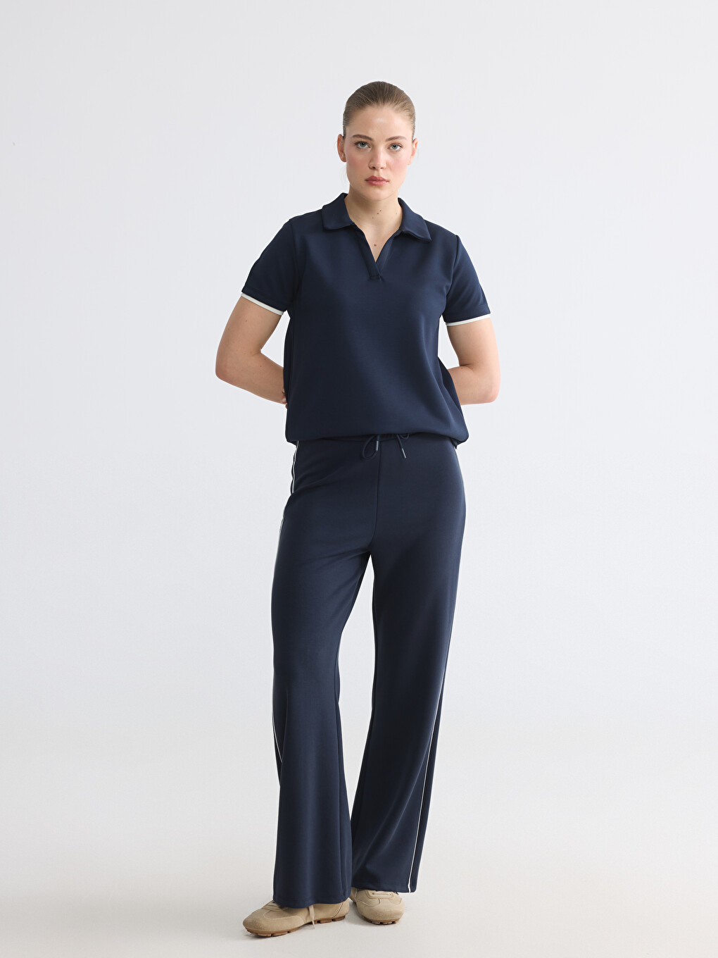 Polo Collar Women's T-Shirt-2
