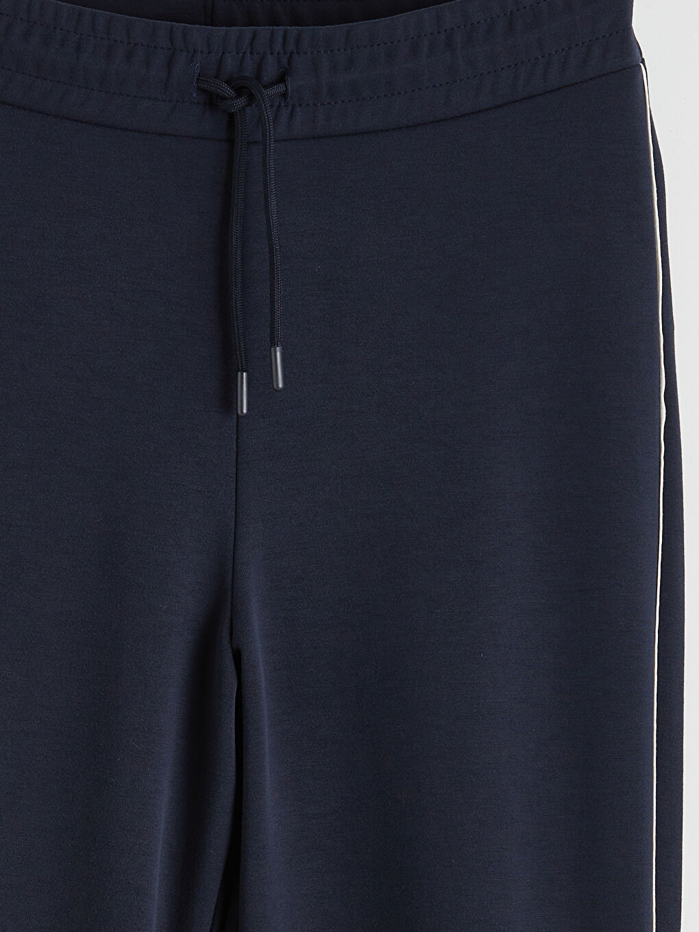 Lacivert Beli Lastikli Geniş Paça Kadın Eşofman Altı-2