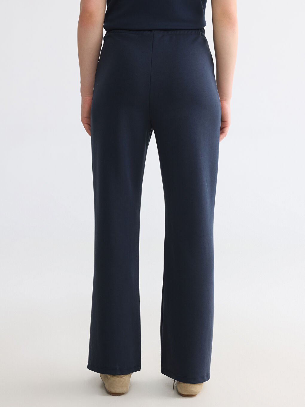 Elastic Waist Wide Leg Women's Sweatpants-4