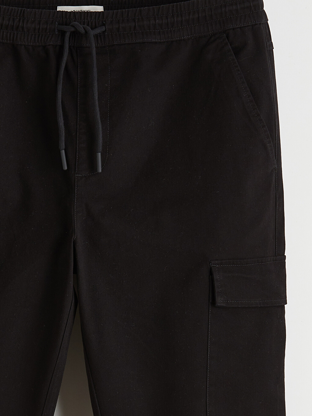 Man Black Cargo Trousers-6