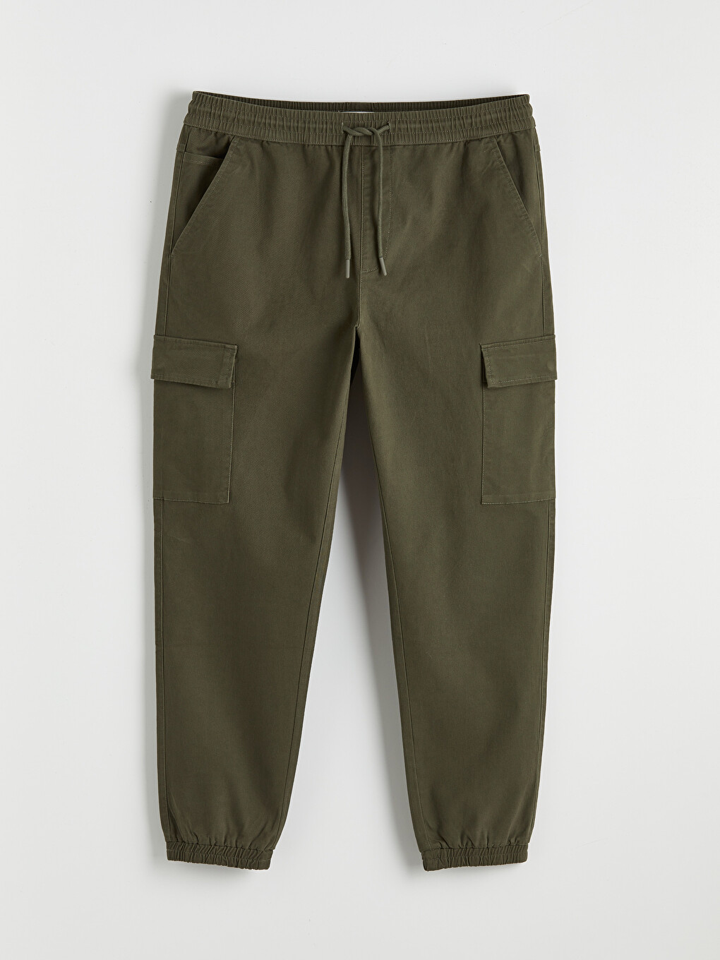 Man Green Cargo Trousers-4